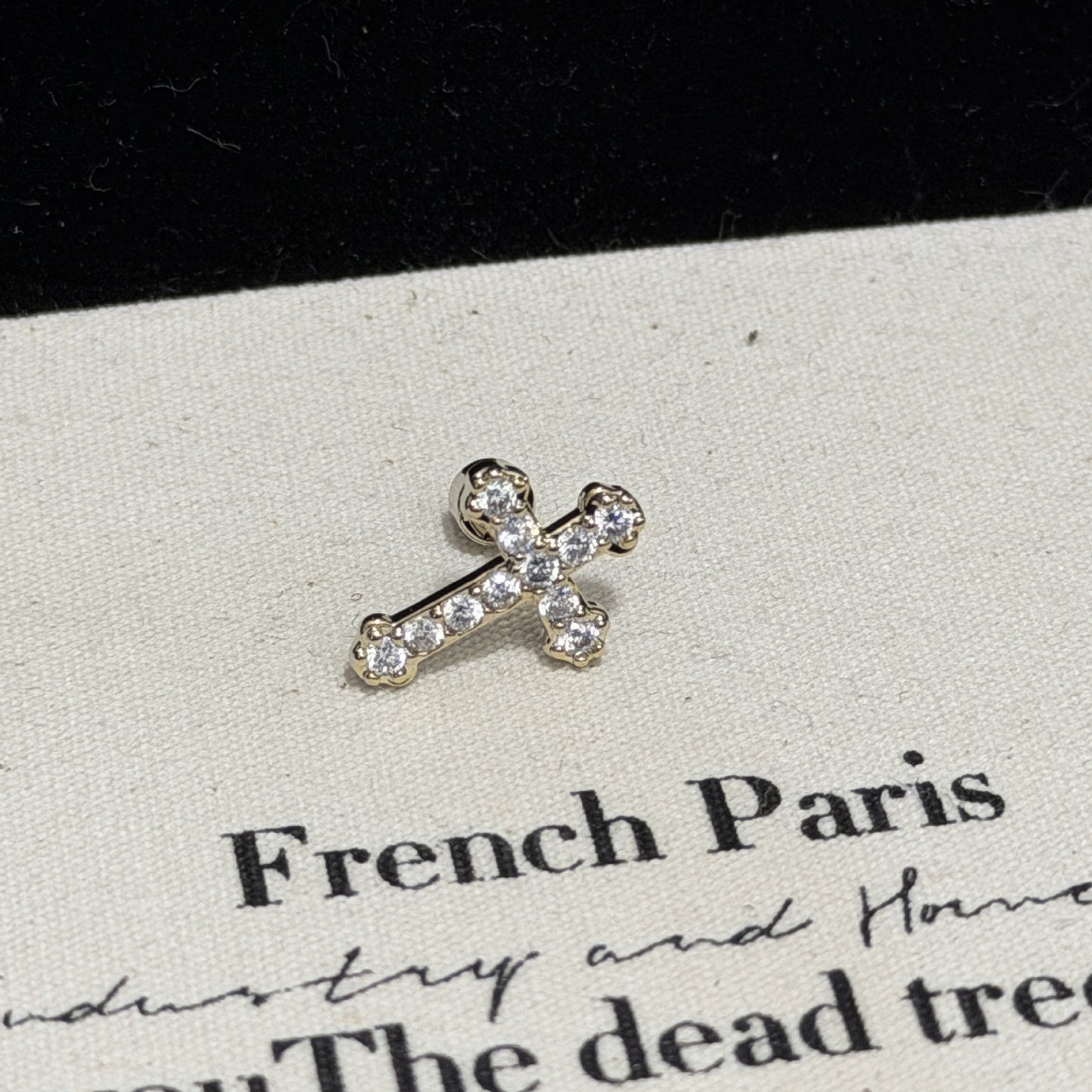 Sweet Cool Personality Bow Zircon Flat Bottom Titanium Steel Ear Rings