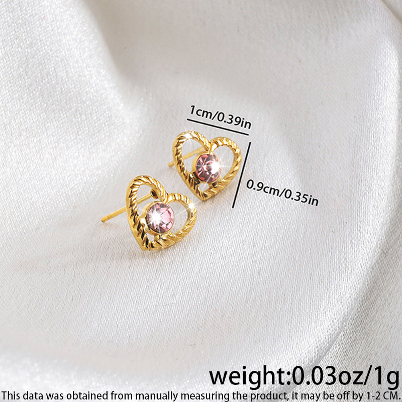 High-grade Fashionable Versatile Micro Diamond Butterfly Earrings