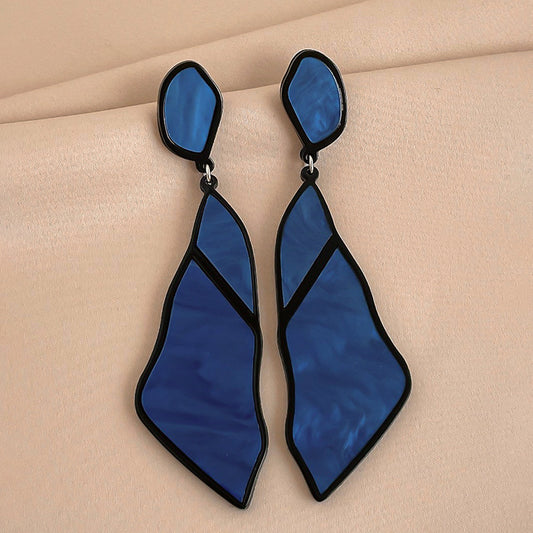 Women's Acrylic Drop Oil Irregular Elegant High-grade Long Earrings