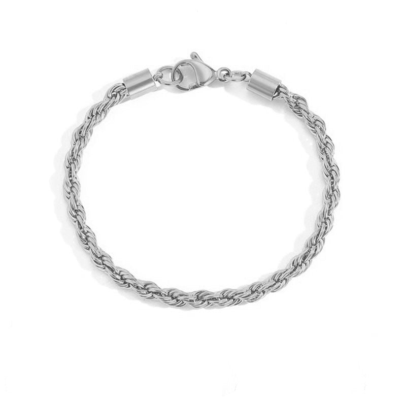 Women's American Simple Personalized Gold Twist Bracelets