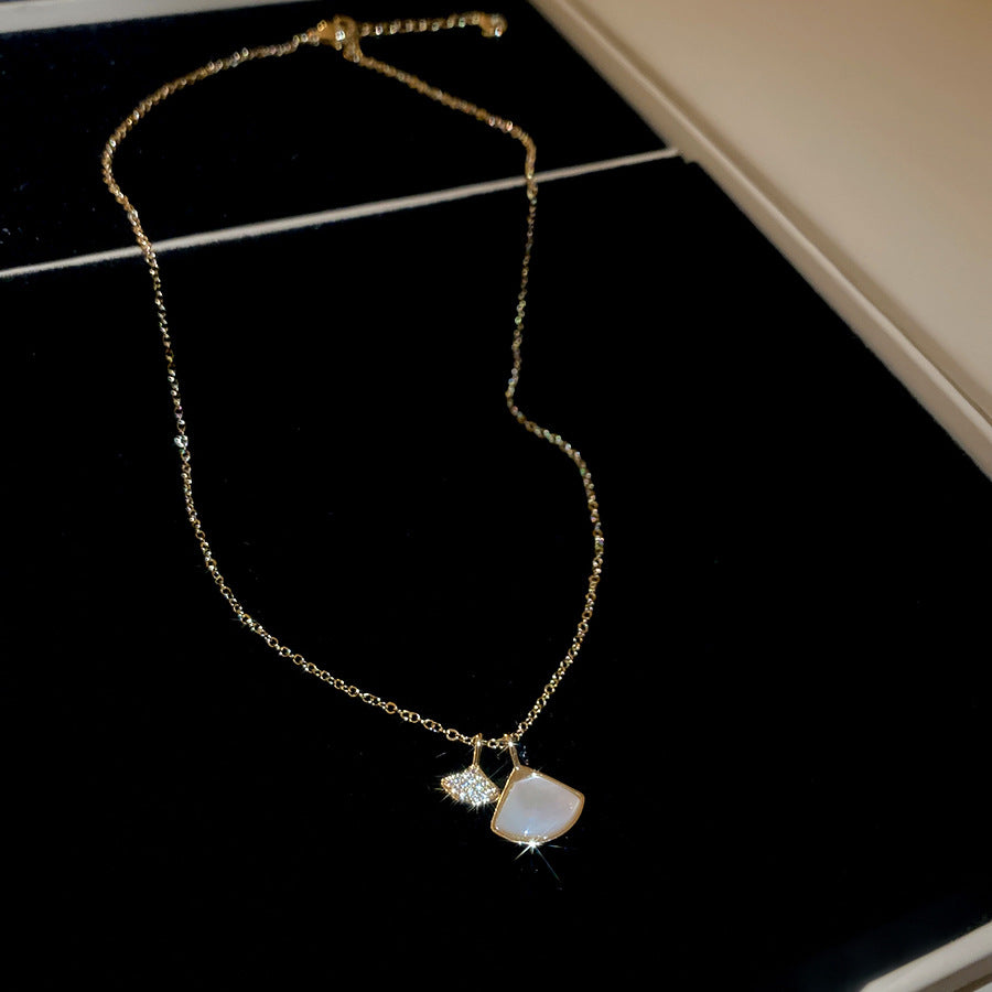 Zircon Fritillary Leaf Simple Exquisite Elegant Clavicle Chain Niche High Necklaces