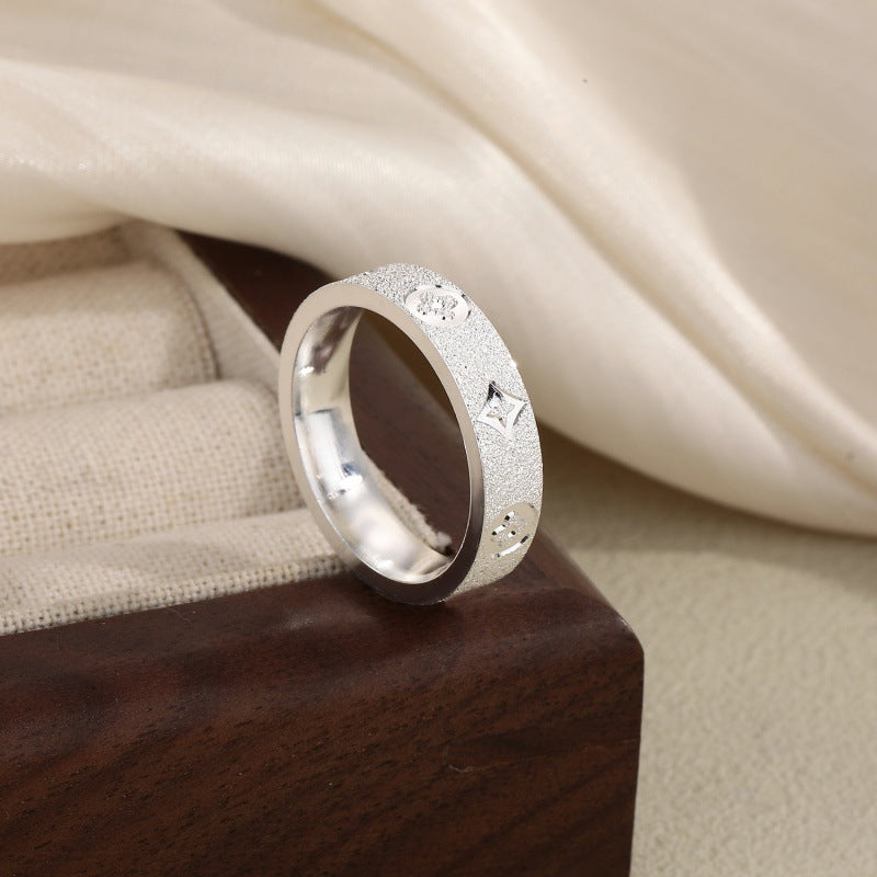 Closed Mouth Shiny Crystal Minority Exquisite Advanced Affordable Luxury Fashion Ring