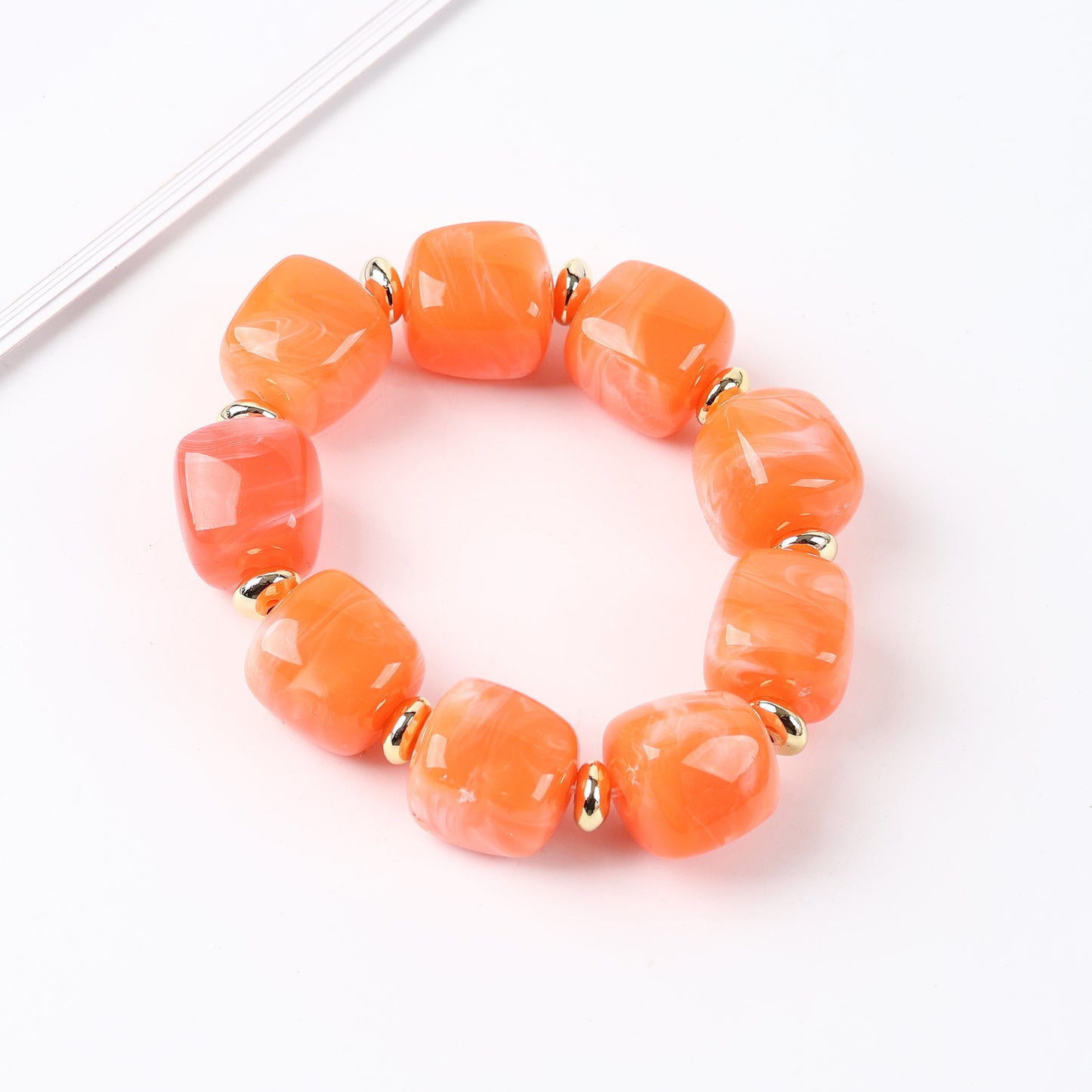 Style Female Niche Acrylic Geometric Solid Bracelet