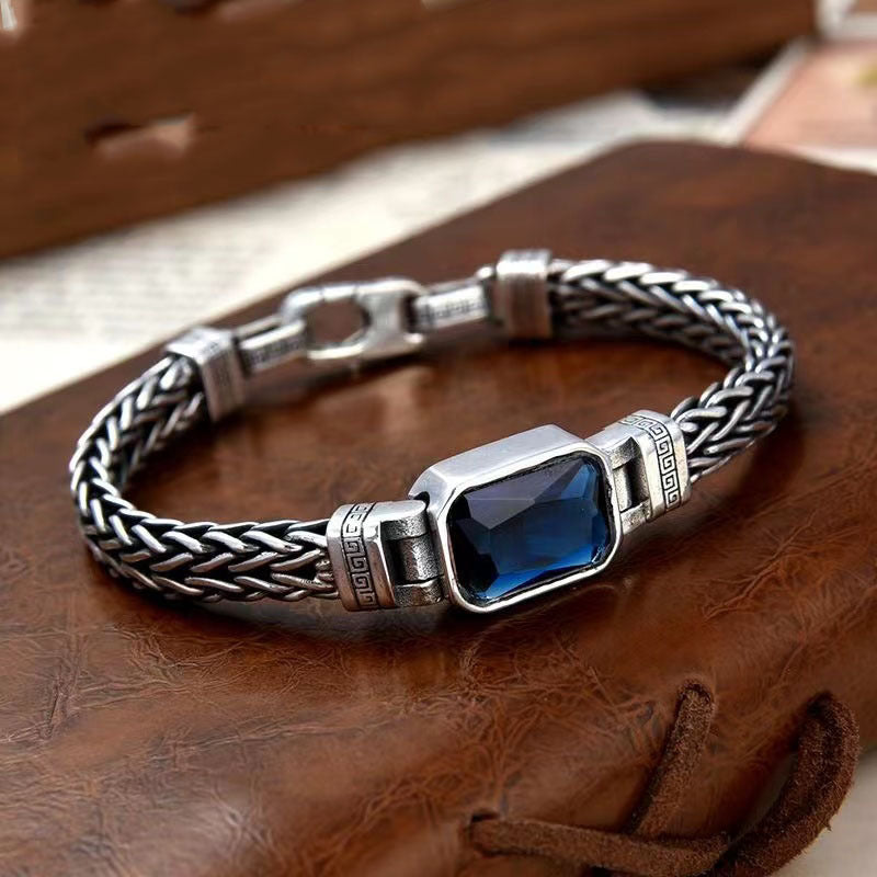 Men's Rain Hand Weaving Vintage Personalized Commemorative Bracelets