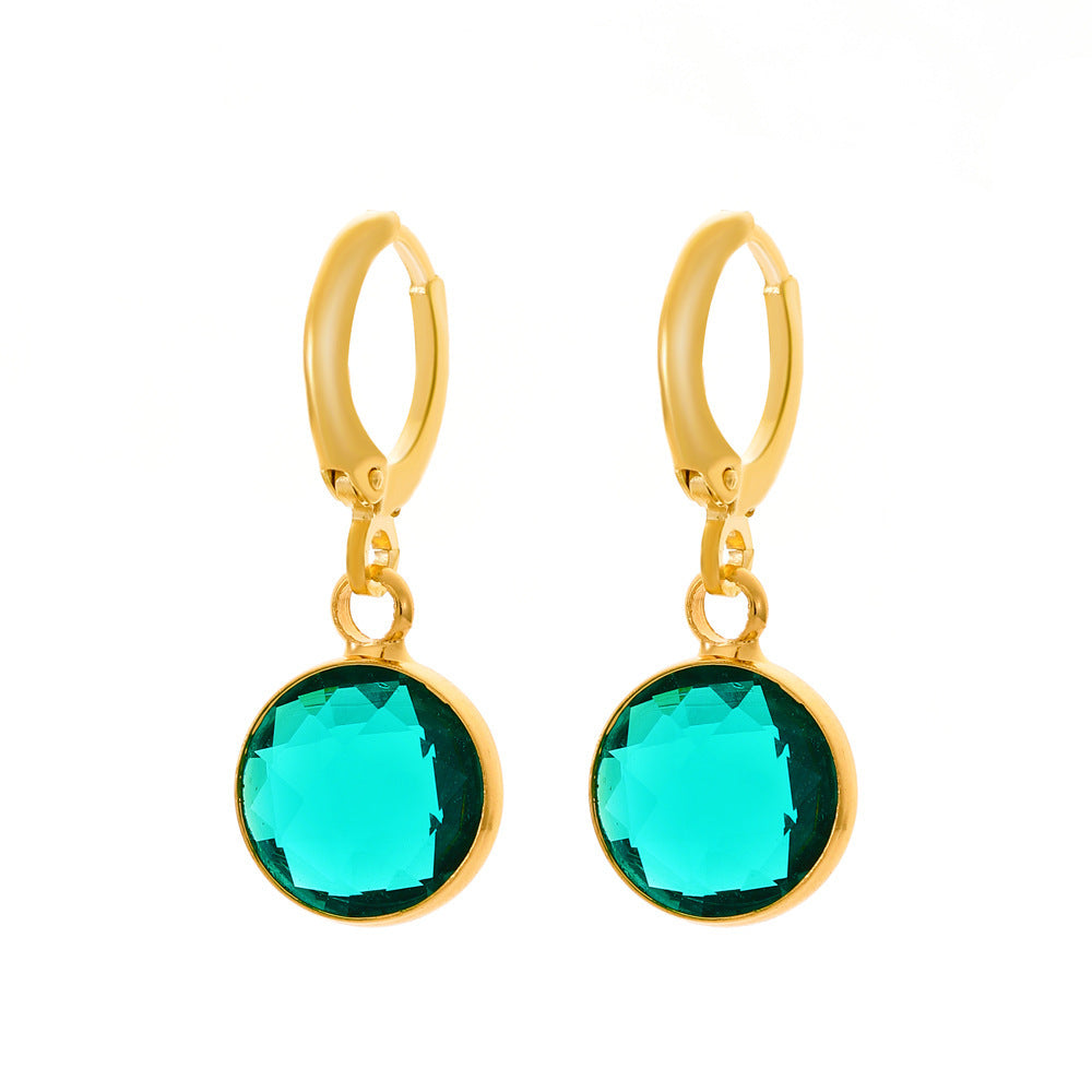 Women's Colorful Oil Shaped Fashion Temperamental Minority Design Geometric Earrings