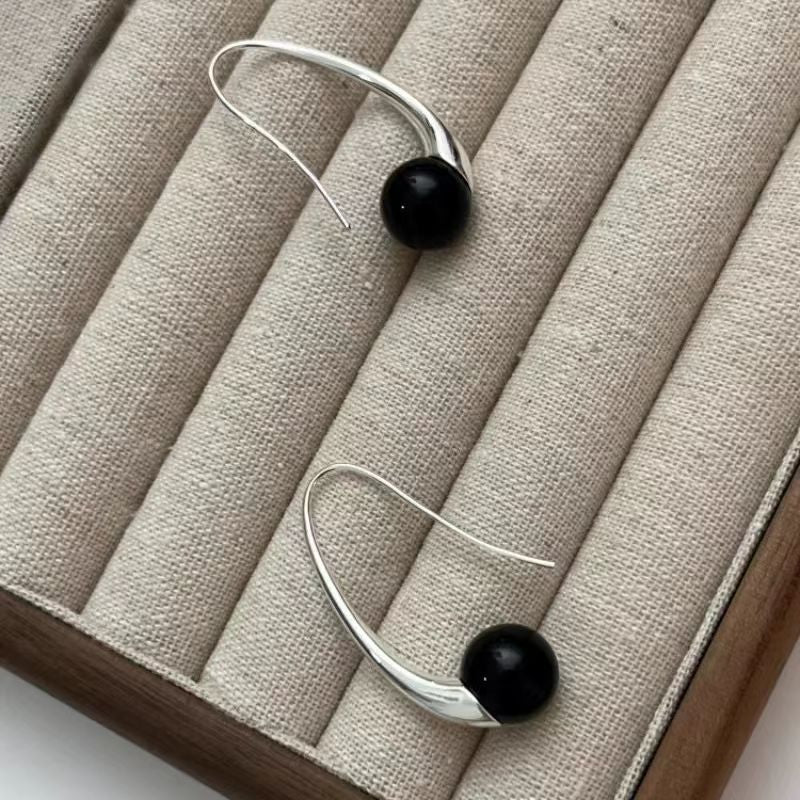 Elegant High Sense Frosty Style Small Simple Fashion Peas Large Earrings