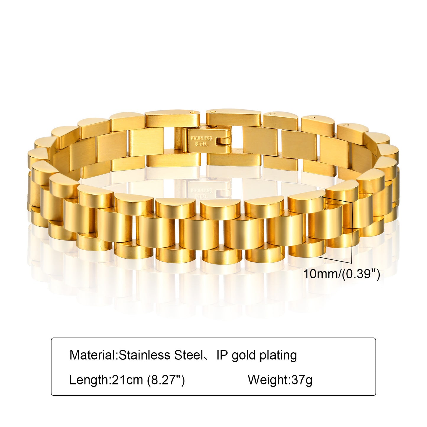 Attractive Innovative Stainless Steel Strap Couple Bracelets