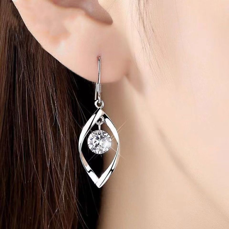 Korean Style Rotating Love Zircon Twist Jewelry Set
