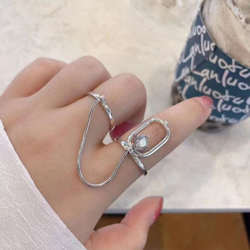 Fashion Dignified Sense Of Design Creative Retro Korean Type Chain Rings