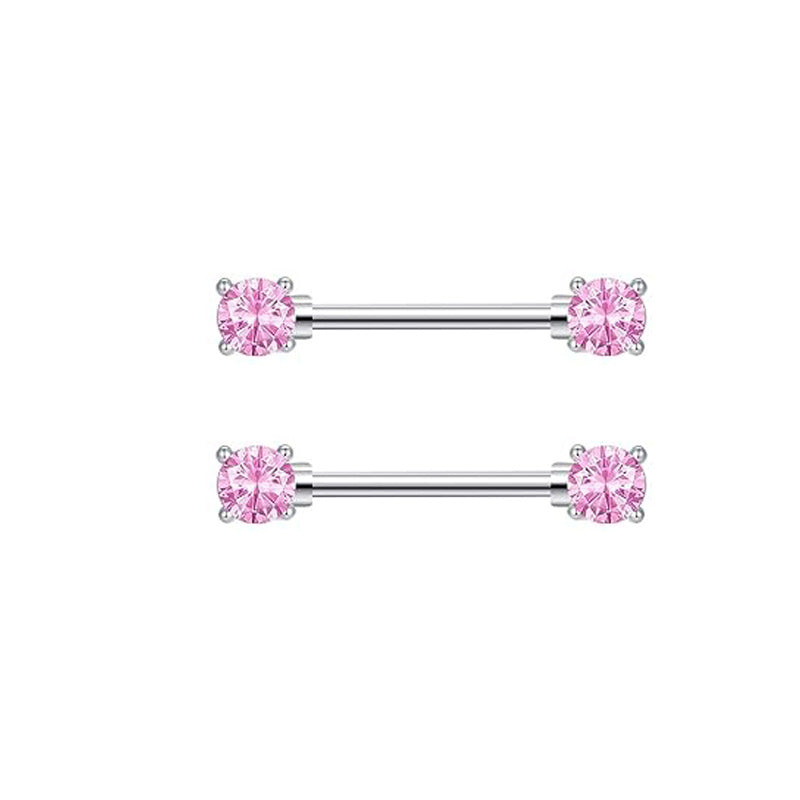 Series Nipple Heart-shaped Chest Stainless Steel Rings
