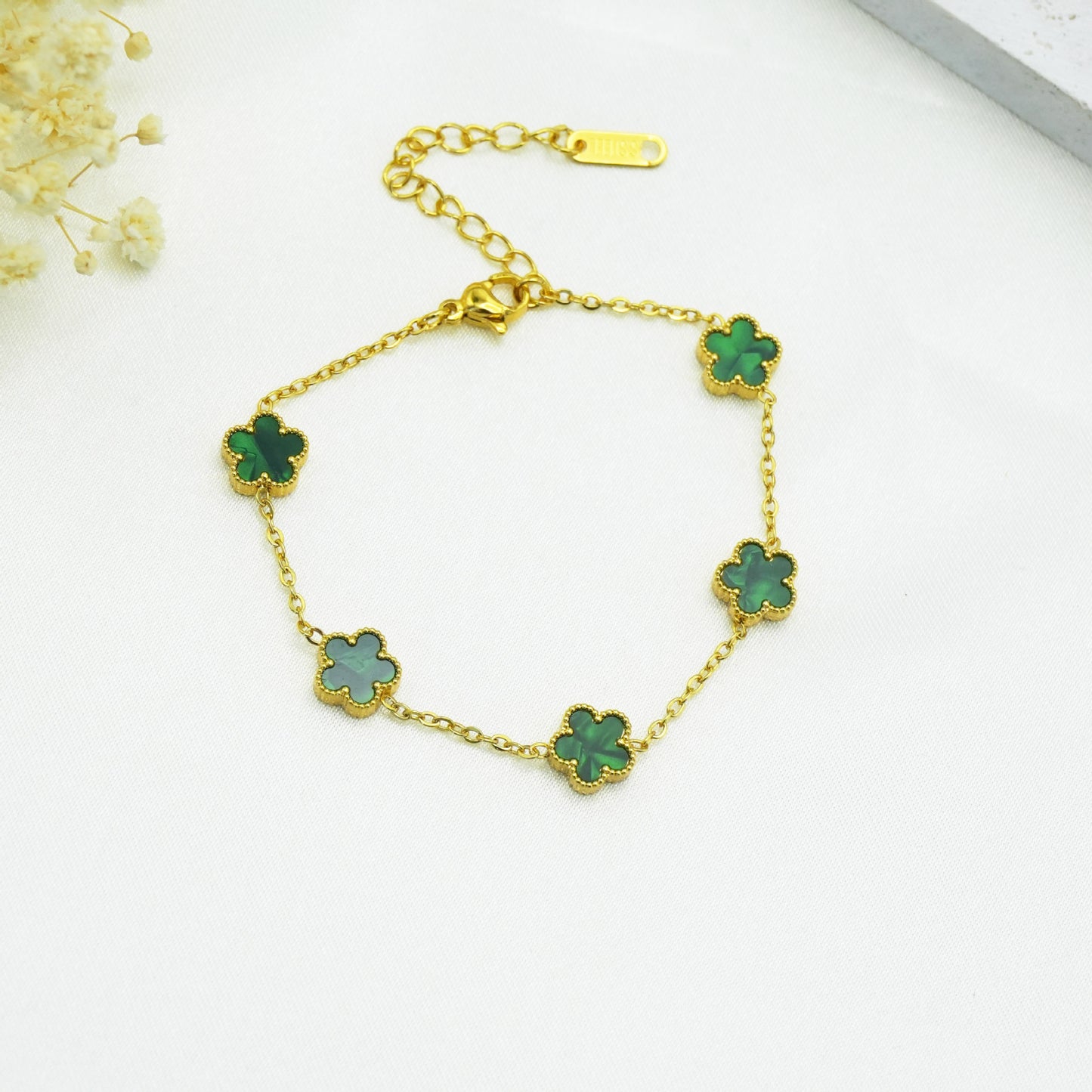 Steel Parthenocissus Grass Plum Blossom Colorful Fashionable Bracelets