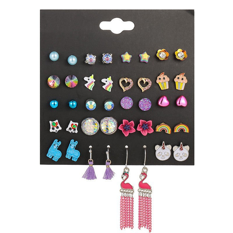 Metal Irregular Geometry Pairs Earings Vintage Pearl Earrings