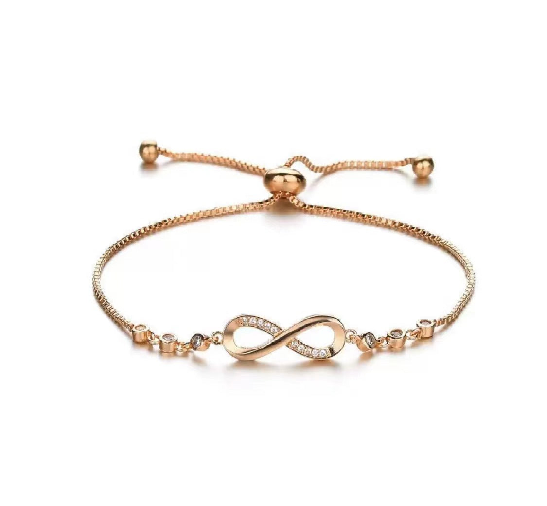 Classic Sterling Sier Infinite Love Loop Bracelets