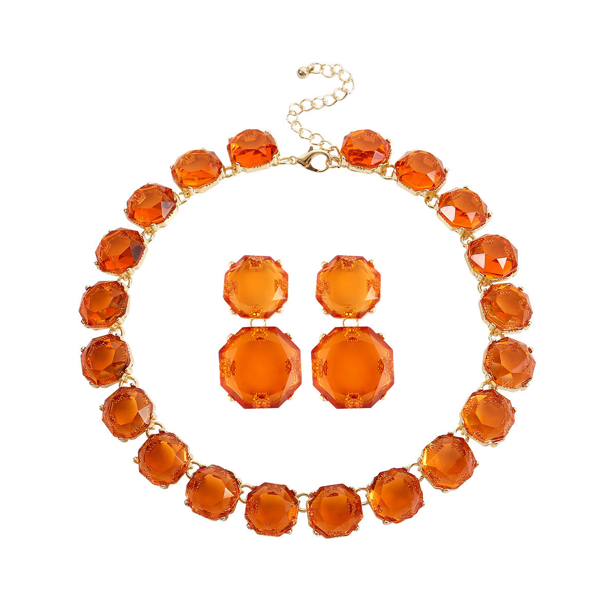 Large Particle Gem Sweet Cool Candy Color Jewelry Set