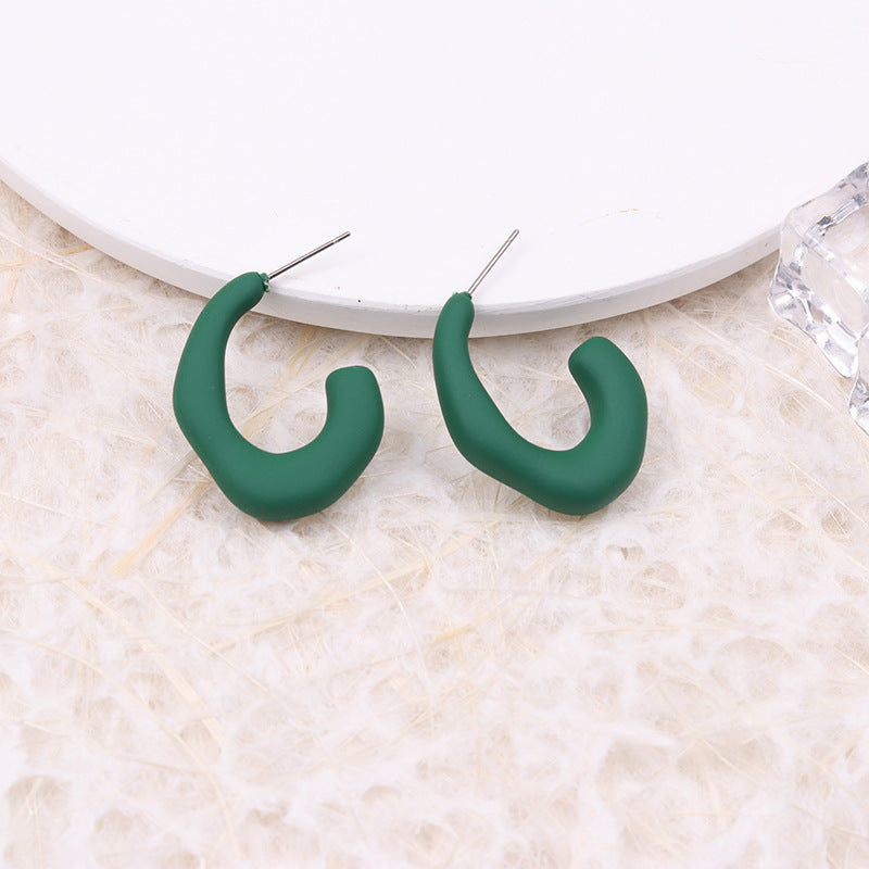 Crescent Circle Design Shaped High-grade Ear Earrings