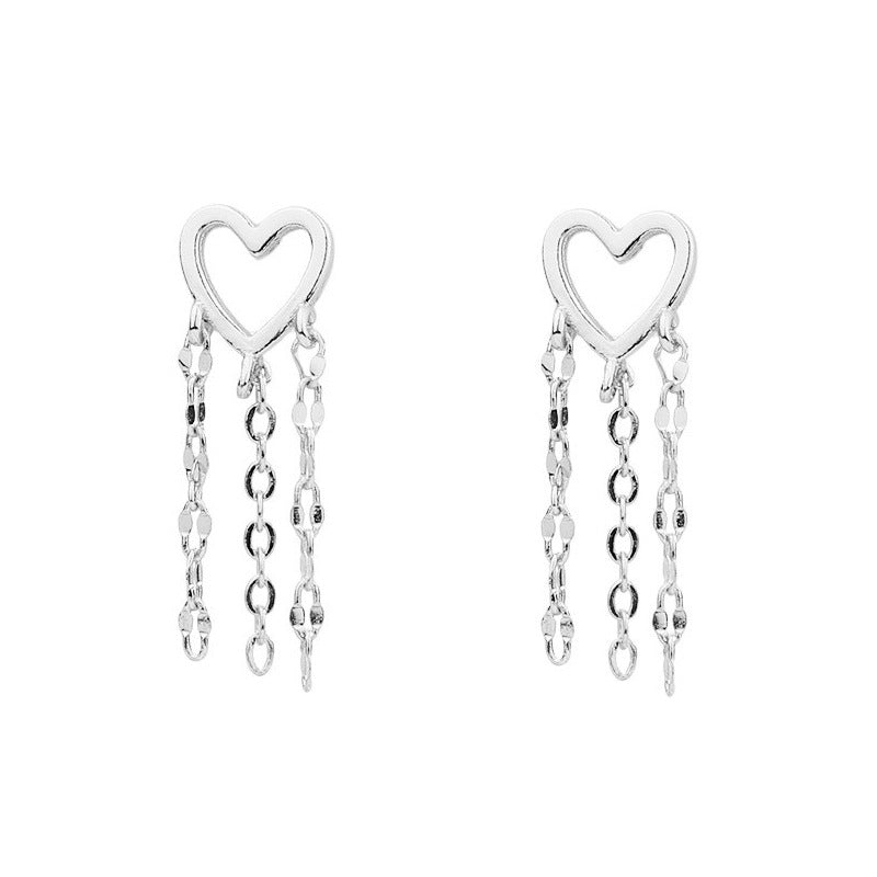 Women's Long Star Tassel Disco Chain Sequined Love Earrings
