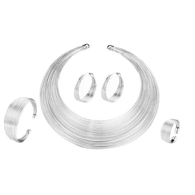 Charming Fashion Nigeria Bridal Alloy Decorations Necklaces