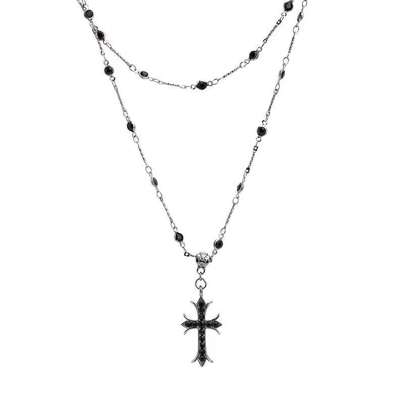 Women's Long Double Layer Twin Sweet Cool Sweater Chain Special Interest Necklaces