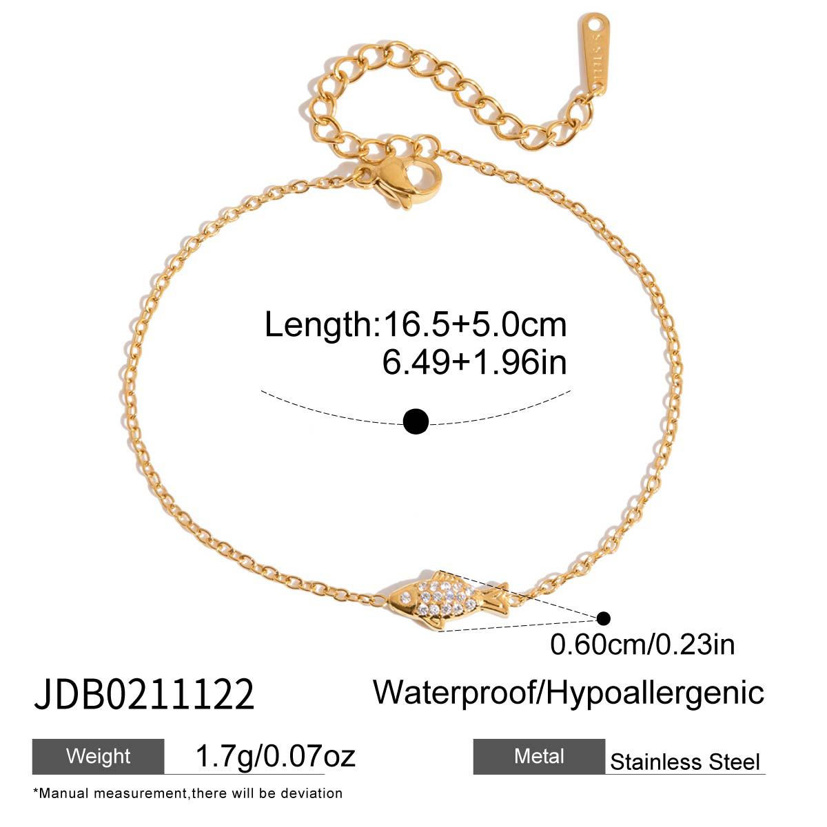 Style Gold Stainless Steel Zircon Marine Light Luxury High Necklace