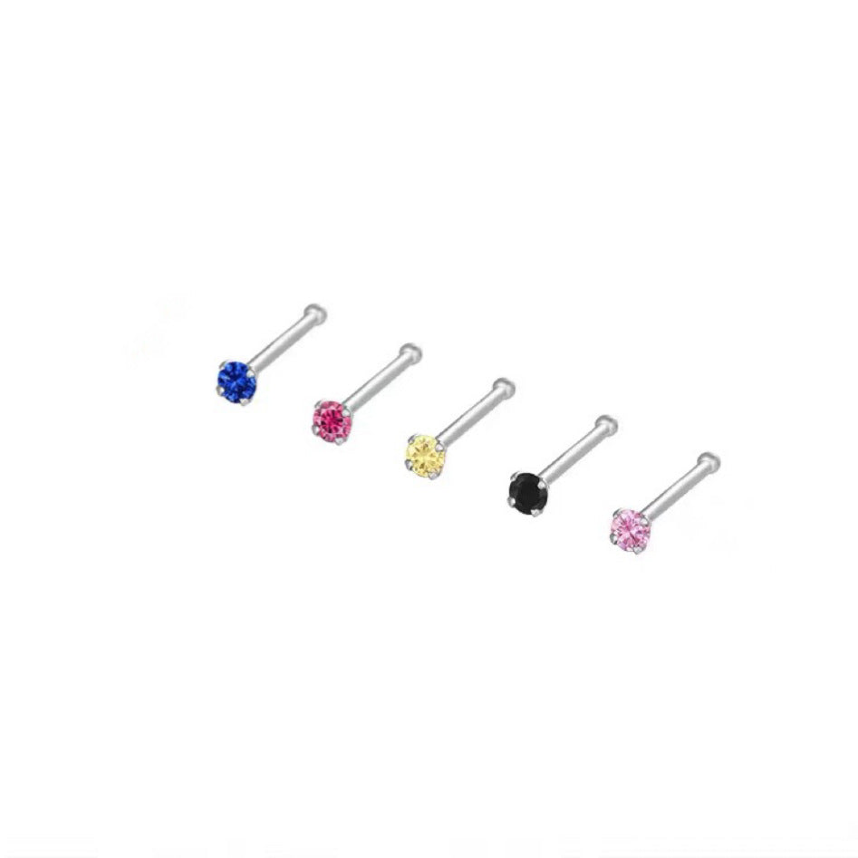 Mini Double-headed Zircon Small Versatile Minimalist Design Ear Earrings