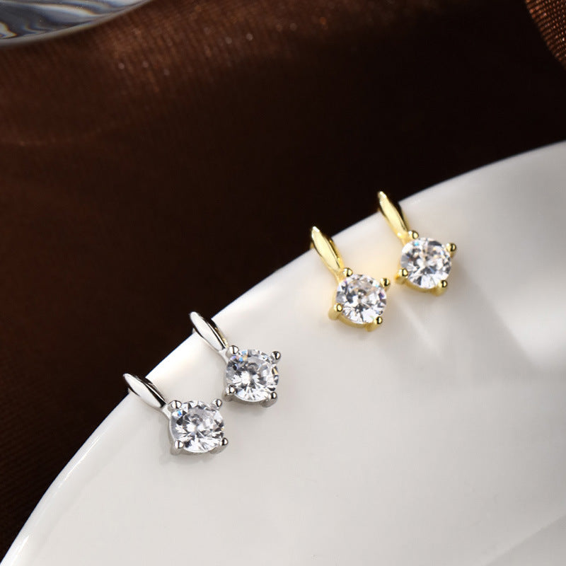 Women's Shiny Diamond Fashionable Small Mild Luxury Earrings