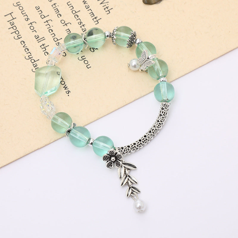 Graceful Crystal Super Moonstone Couple Girlfriends Bracelet