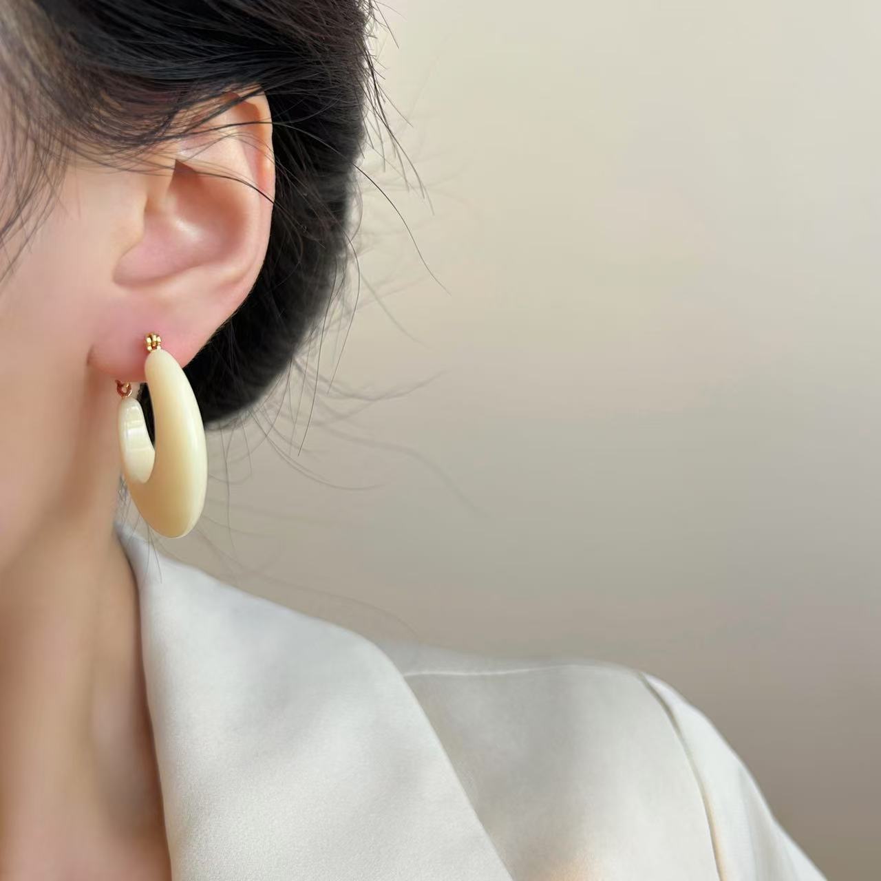 Artsy Semicircle Elegant Wild Candy Color Personalized Earrings