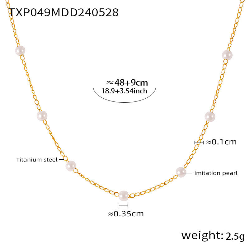 Style Elegant Niche Minimalist Gentle Shell Pearls Jewelry Set