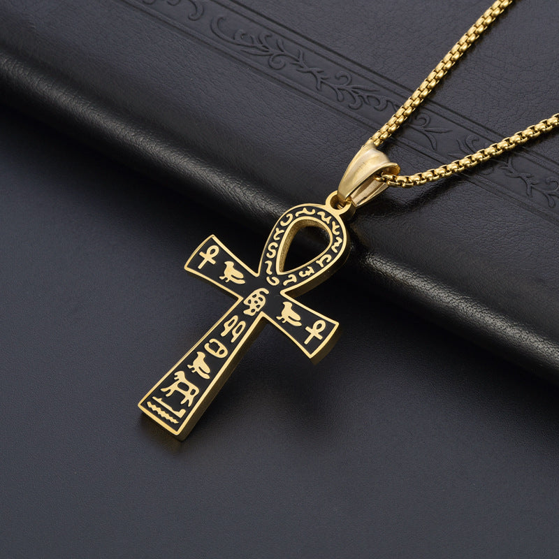 Women's & Men's Cross Ancient Egypt Implied Hip Hop Necklaces