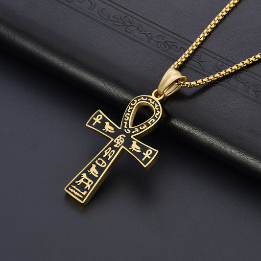 Women's & Men's Cross Ancient Egypt Implied Hip Hop Necklaces