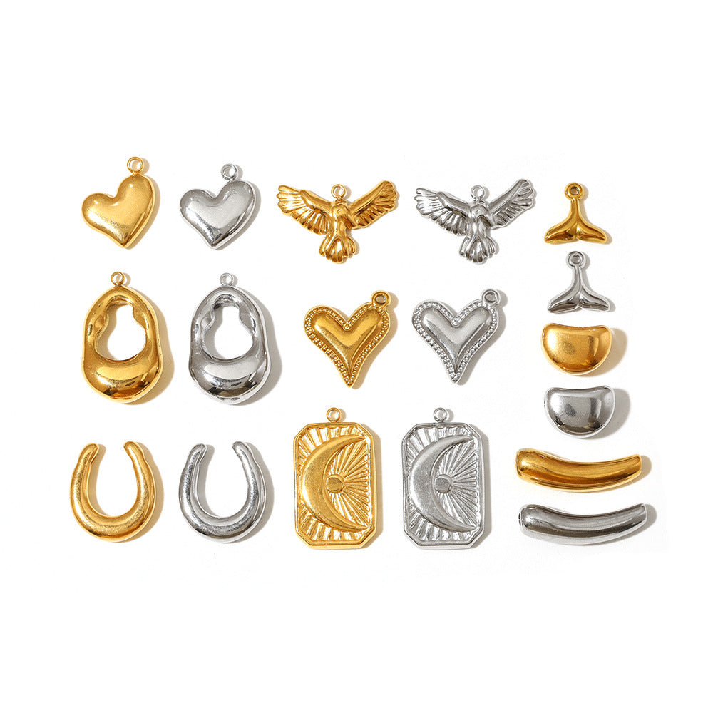 Versatile Women's Stainless Steel Gold-plated Bow Jewelry Accessories
