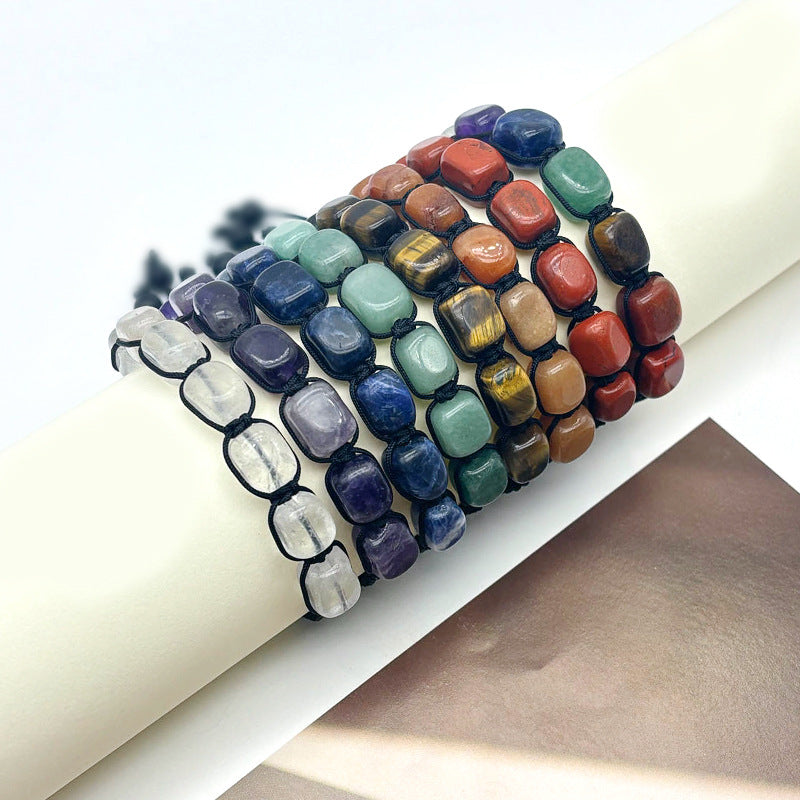 Natural Stone Crystal Hand-woven Colorful Carrying Bracelets