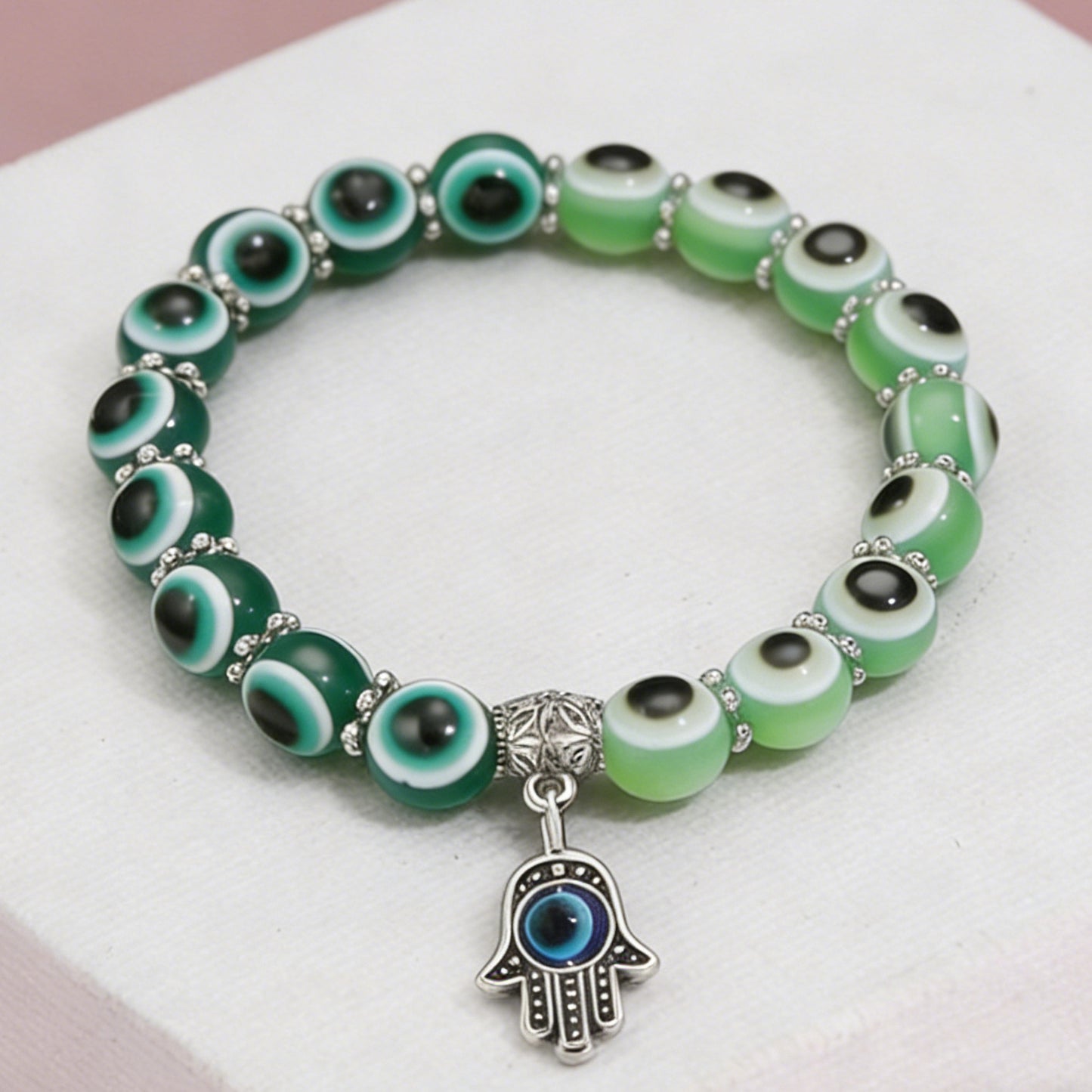 Fatima Hand Turkish Evil Blue Eyes Bracelet