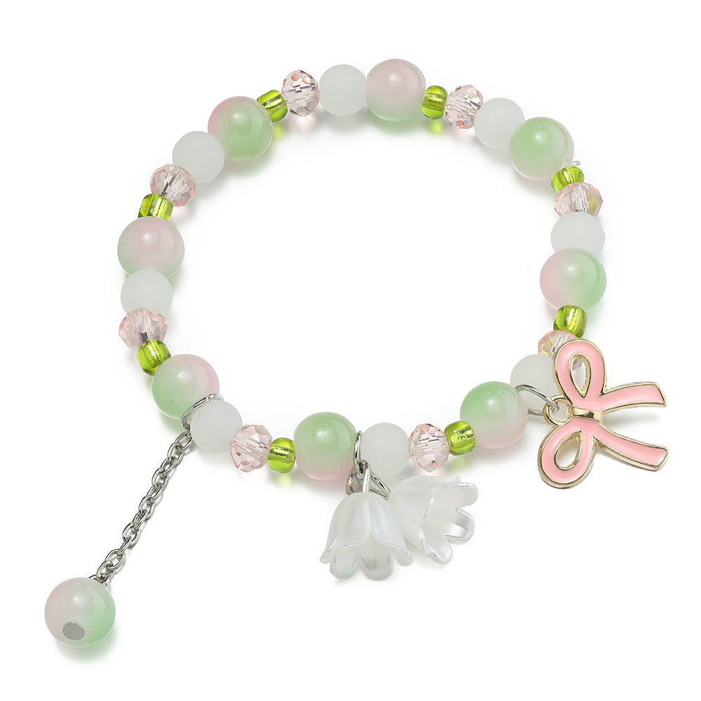 Cream Two-color Lily White High-grade Sense Bracelets