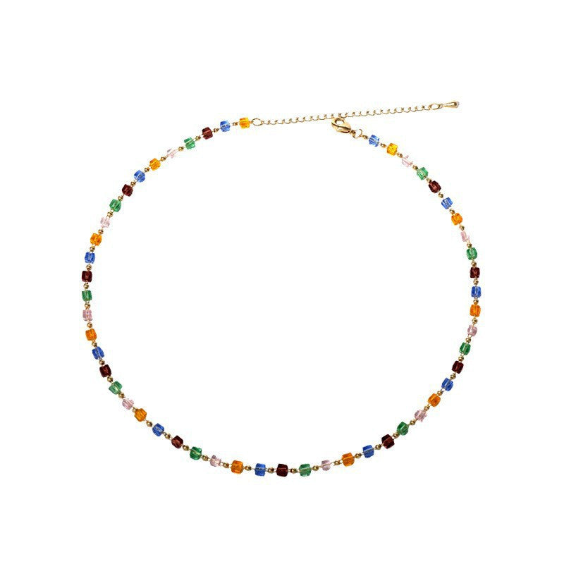 Women's Design Colorful Crystal For Simple Personality Necklaces