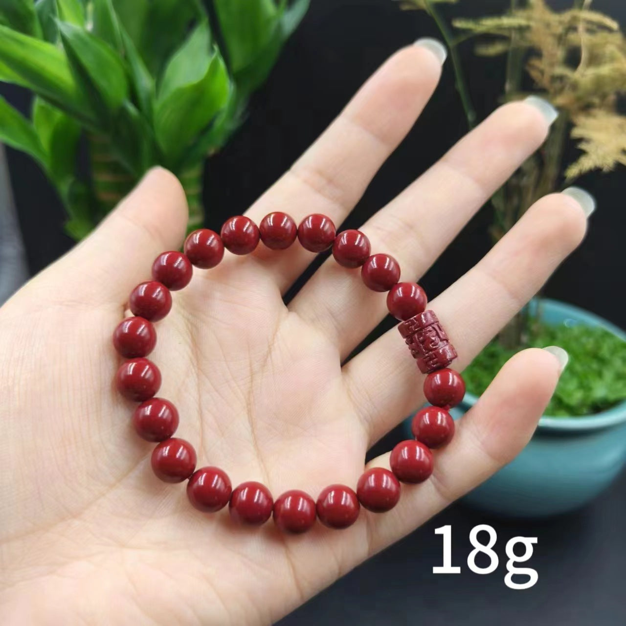 Women's & Men's Cinnabar Purple Gold Sand Single Circle Simple Buddha Beads Light Bracelet