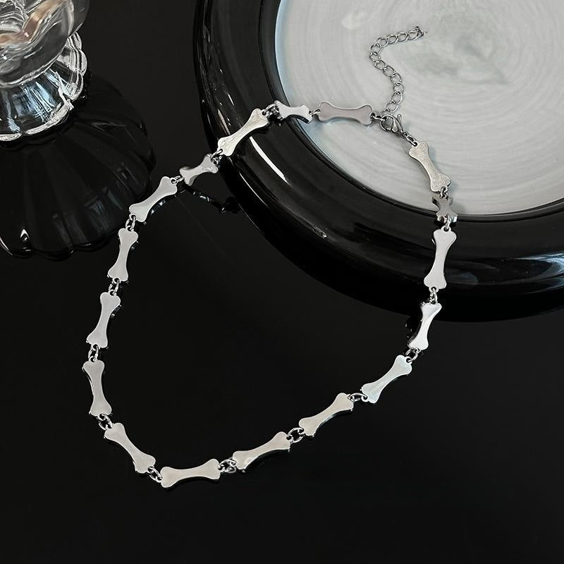 Titanium Steel No Fading Stitching Bone Simple Clavicle Chain Female Necklace
