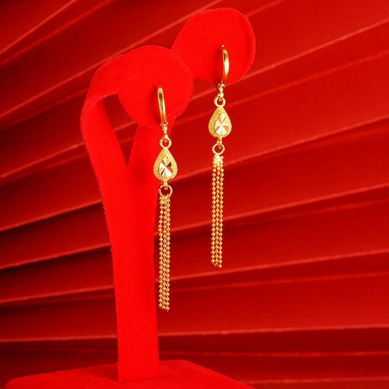 Women's Placer Gold Tassel No Color Fading Rings