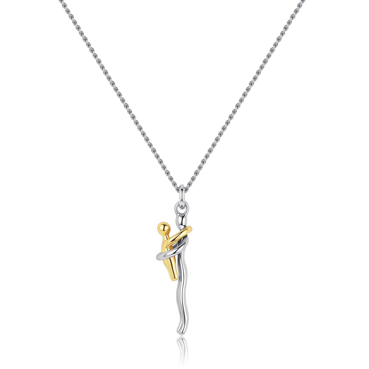 Women's & Men's Couple Hug Romantic Emotion Expression Clavicle Necklaces