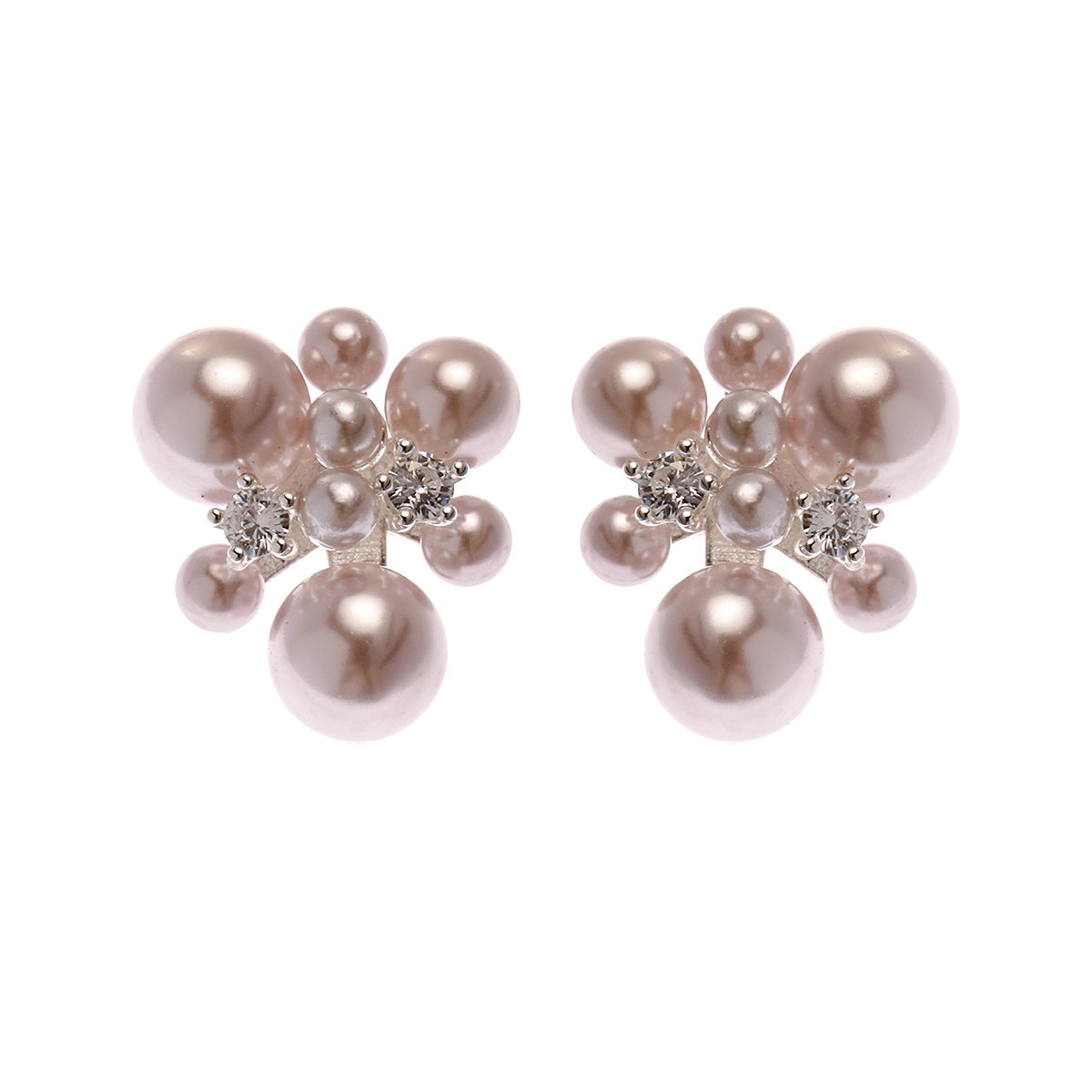 Large Small Pearls Ear Niche High Stud Earrings