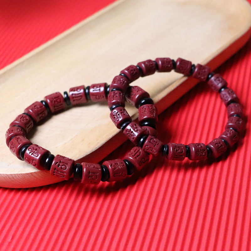 Women's Single Circle Multi Life Red Five Gods Of Bracelet
