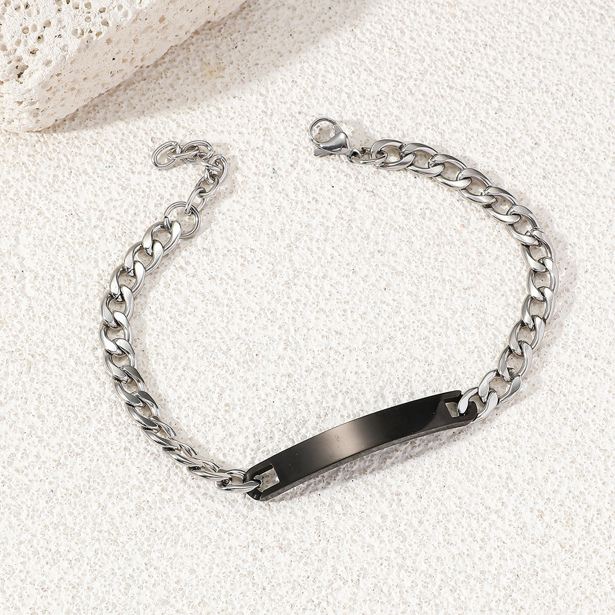 Stainless Steel Titanium Couple Wrist Chain Rings