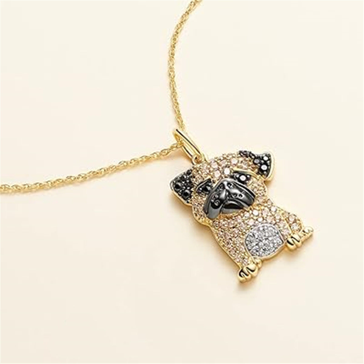 Cute Shy Pug Exquisite Zinc Alloy Die Pendants