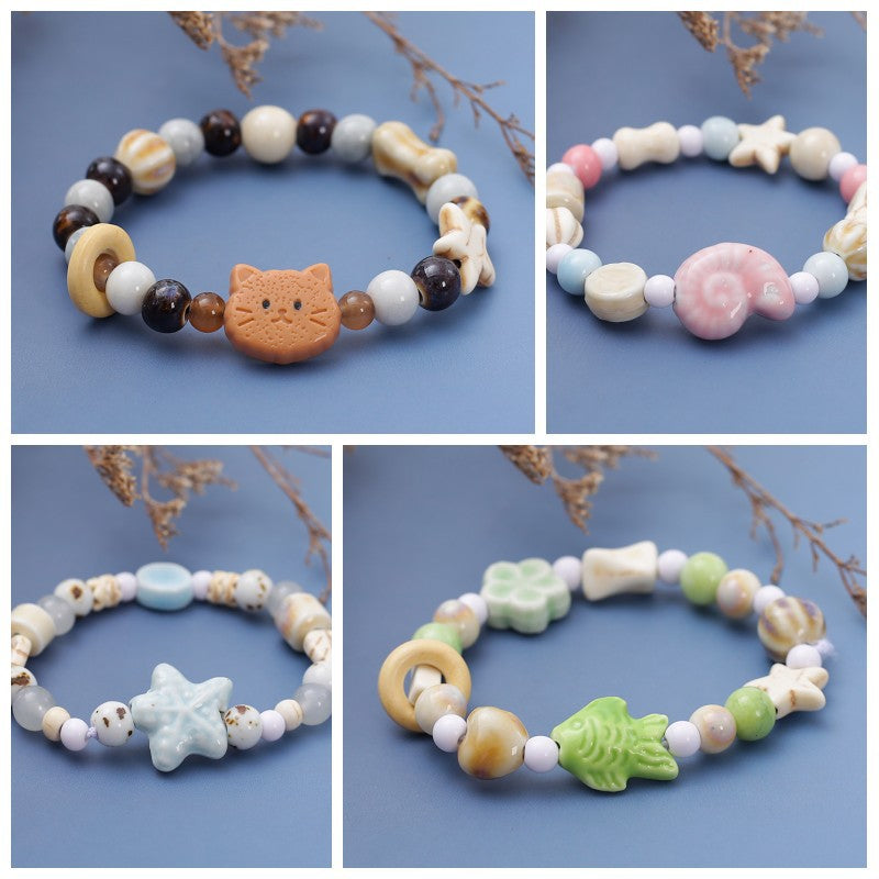 Stall Handmade Ceramic Pure Desire Wind Bracelet