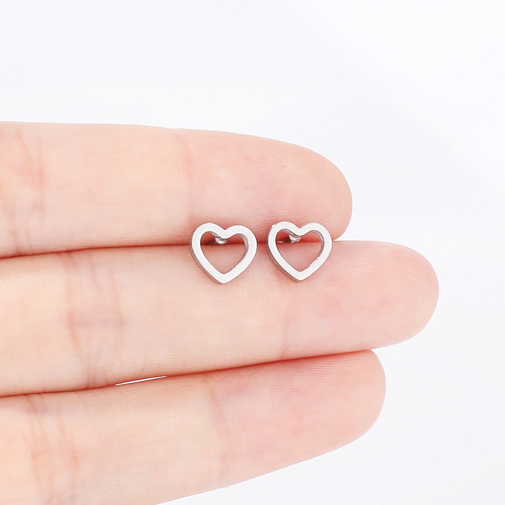 Stainless Steel Fashion Love Shape Simple Rings