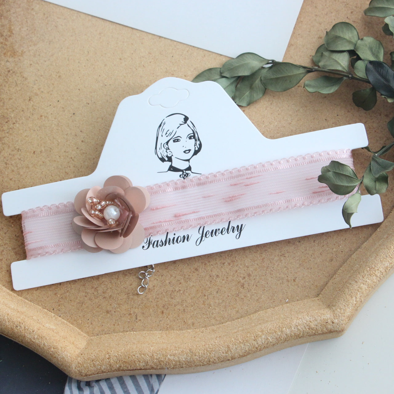 Butterfly Rose Flower Clavicle Chain Pink Necklaces