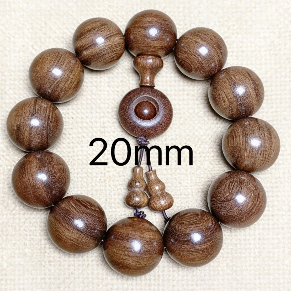 Grain Old Materials Gold Sandalwood Pcs Buddha Beads Unisex Style Bracelet