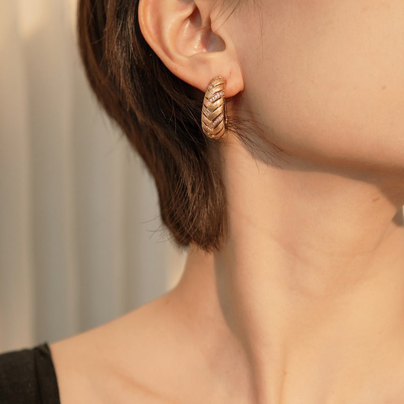 Minority Design High-grade Sier Plated Versatile Fashion Earrings