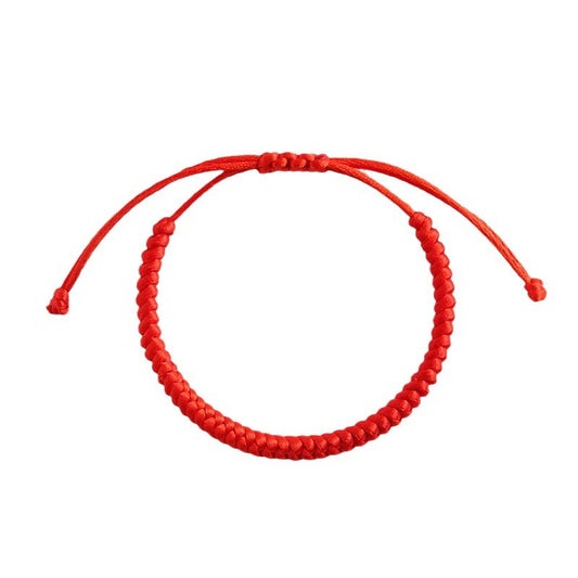 Women's & Men's Red Rope Ethnic Style Adjustable Size Bracelets