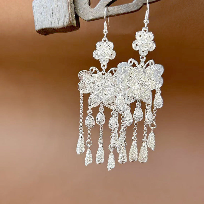 Ethnic Style Peacock Retro Ear Hook Earrings